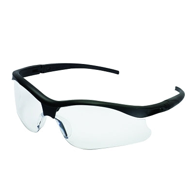 V30 Nemesis Safety Glasses, Clear, Polycarbonate Lens, Uncoated, Black Frame/Temples, Nylon, Small