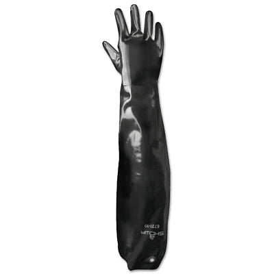 Neoprene Shoulder Length Gloves, Black, Smooth, Large