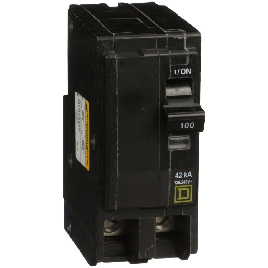 Circuit Breakers, 100 A, 120/240 V, 2-Pole, Plug-In Mount, 42 kA