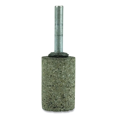 Tiger Mounted Point, 1 in dia x 1/4 in dia Shank x 1-1/2 in L Shank, 24 Grit, Zirconia Alumina, W221, 10 EA/BX