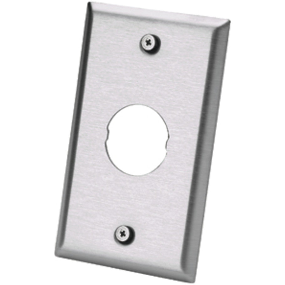 Bulkhead Faceplate, Stainless Steel, Screw Mount, 1 Port, 1 per Package, 10 per Package, 4.5 x 2.75 x 0.16 in., Yes