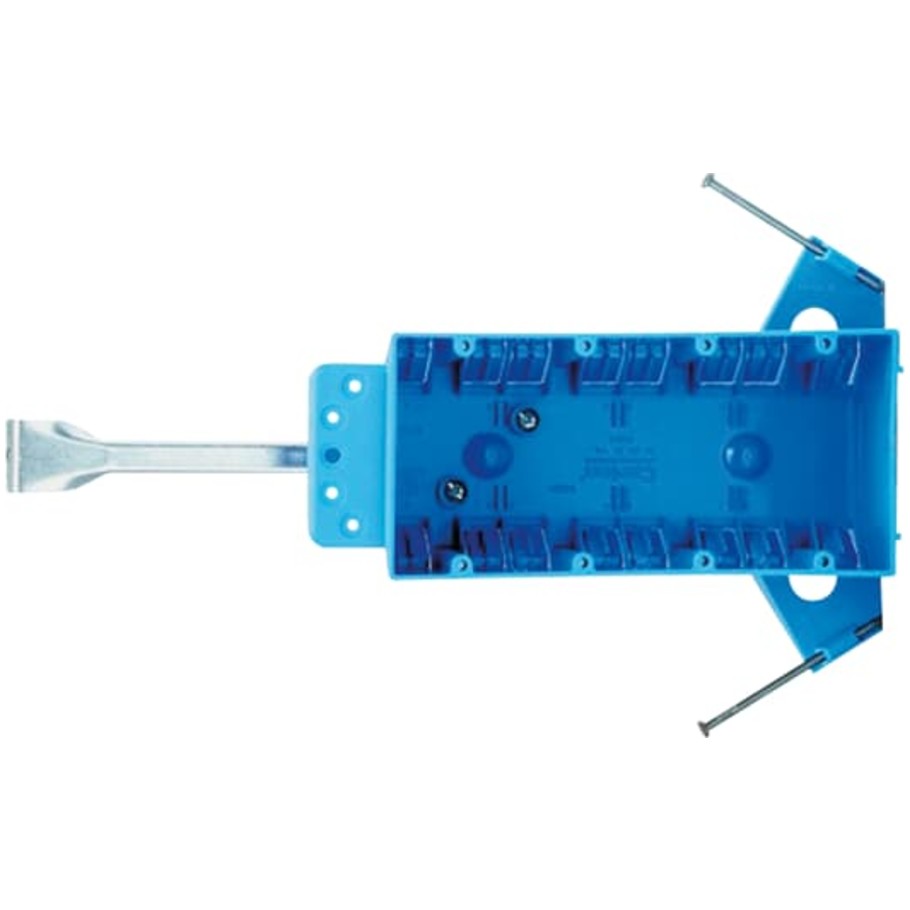 Switch Outlet Box, 4-Gang, 7-3/5L, 2-1/2 in. D, 3-7/10 in. W, Blue