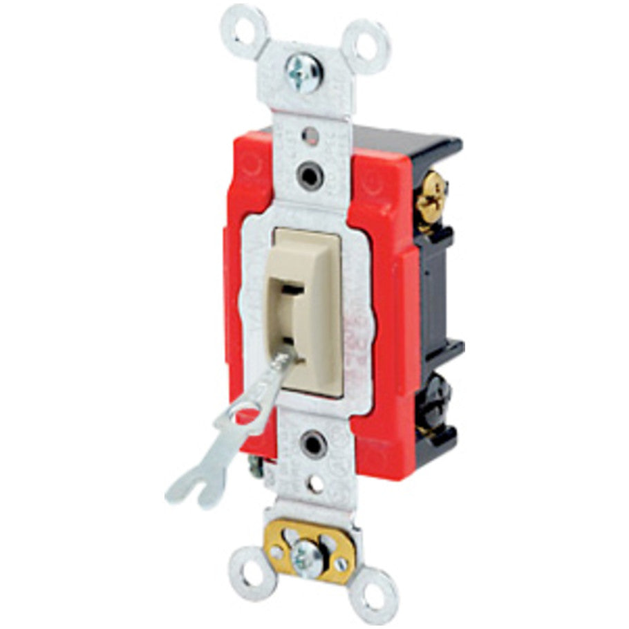 20A Extra Heavy Duty Industrial 3 Way Locking AC Quiet Switch, Ivory