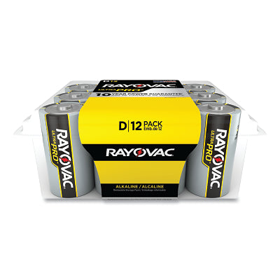 Ultra Pro Alkaline Battery, 1.5V, D, 12/PK