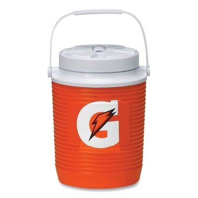 Beverage Cooler, 1 gal, Orange/White, Promo