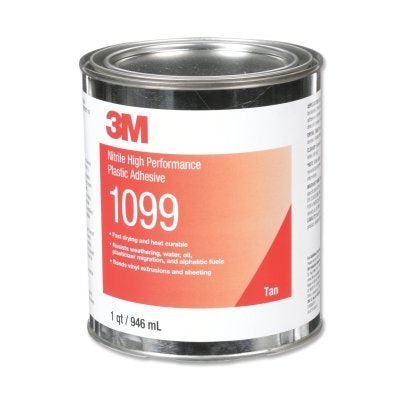 3M 021200-19811 Scotch-Grip Plastic Adhesives, 1 qt Can, Light Tan