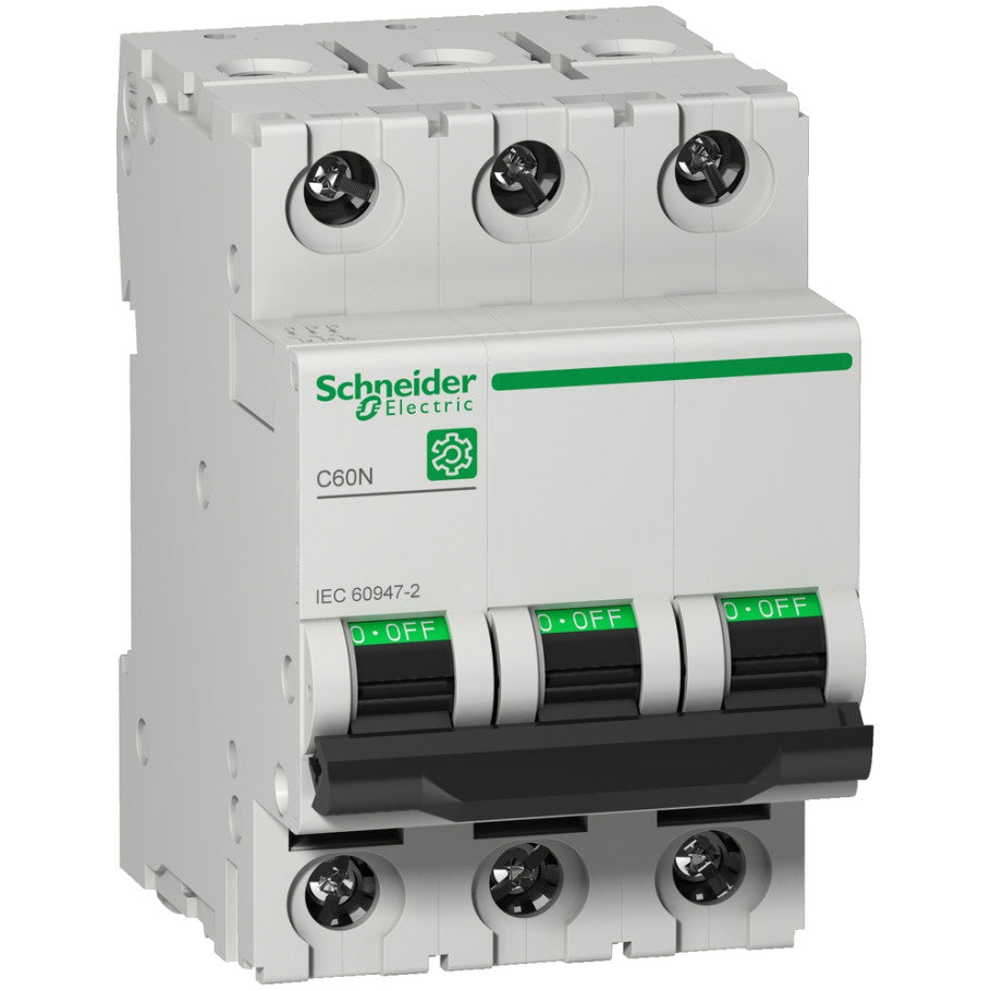 Multi 9 Miniature C60N Circuit Breaker, 3-Pole, 63A, C-Curve, 415V, 10 kA