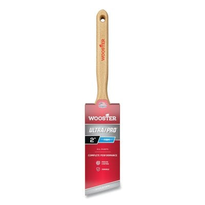 Ultra/Pro Paint Brushes, 2-1/2 in W, Nylon/polyester, wood handle