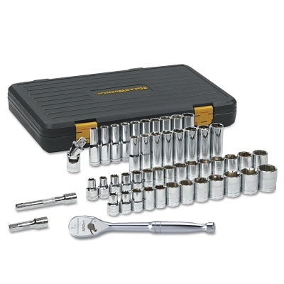 51 Piece 120XP Standard & Deep Mechanics Socket Sets, 1/4 in, 6 Point