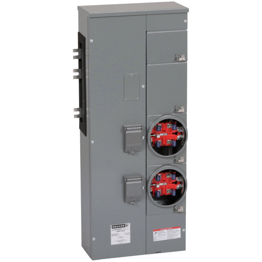 EZ Meter Pak EZMR Residential Branch Unit, 5 Jaw Ringless Socket Without Bypass, 225A, 1 Phase IN