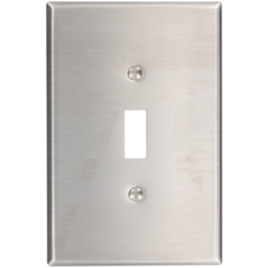 Type 302 Stainless Steel 1 Gang Device Mount Oversized Toggle Switch Wall Plate