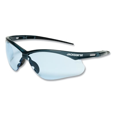 SG Series Safety Glasses, Light Blue Poly Lens, Hardcoat Anti-Scratch, Blue Poly Half-Frame