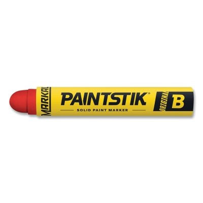 Paintstik Original B Solid Paint Marker, 11/16 in dia, 4-3/4 in L, Fluorescent Red