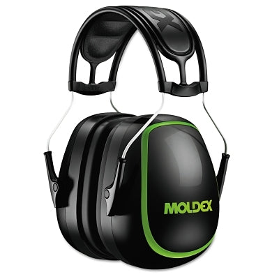 MX Series Earmuffs, 30 dB, Black/Green, Headband