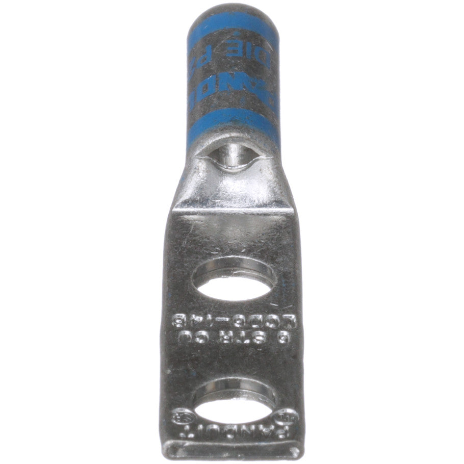 Standard Barrel Lug, Inspection Window, 2-Hole, Blue,  10, 6 AWG