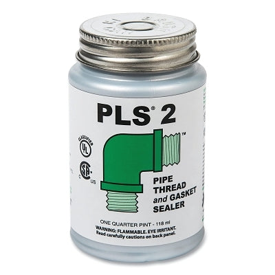PLS 2 Premium Thread and Gasket Sealer, 1/4 pt Can, Dark Gray