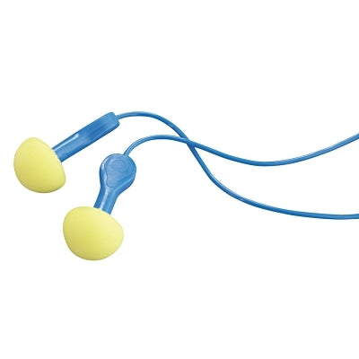 3M 311-1114 E-A-R Express Pod Plugs Earplug, Polyurethane, Yellow/Blue, Corded