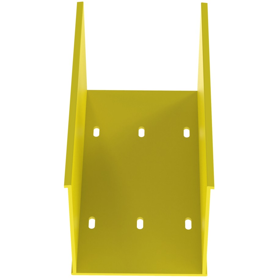 Fiber-Duct Solid Wall Channel and Cover, No Mtg. Holes, Yellow, 4x4