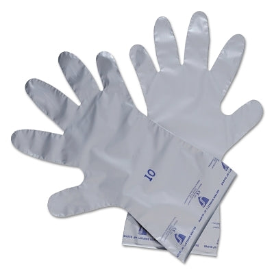 Silver Shield Chemical-Resistant Gloves, Size 10, Silver