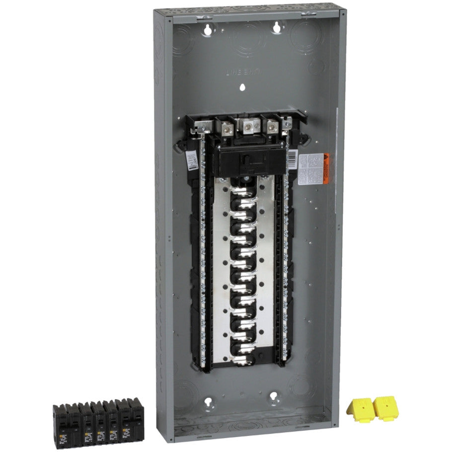 Homeline Load Center, Main Breaker, Indoor, 150A 120/240V 1 Phase, 60 Single Pole/30 Tandem (Value Pack)