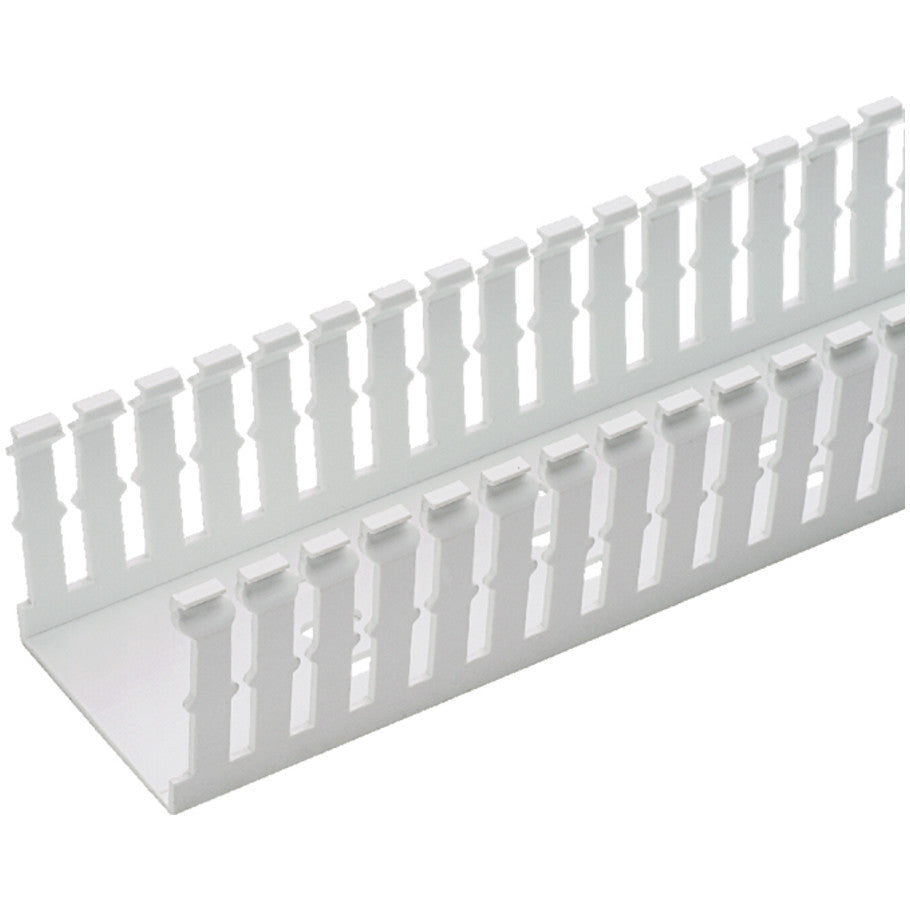 Panduct F4X3WH6 Narrow Slot Duct, White, PVC, 3.12"x4.25", PK6