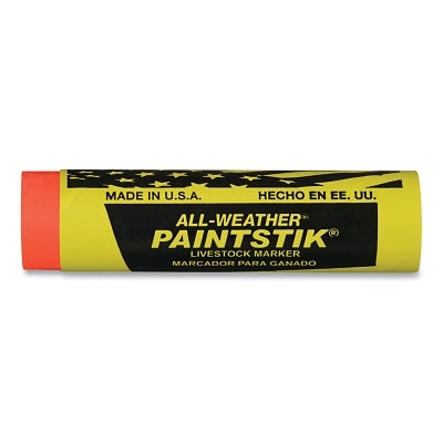 Paintstik Livestock Marker, 1 in dia, 4 in L, Fluorescent Orange