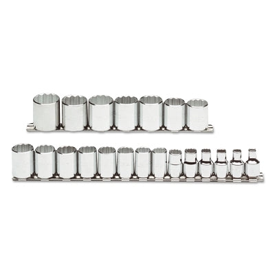 Torqueplus 21 Piece Metric Socket Sets, 3/8 in, 12 Point