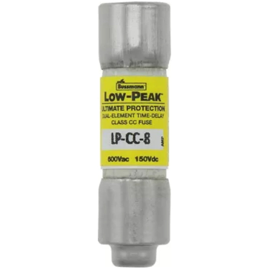 Low-Peak LP-CC Series Class CC Time Delay Fuse, Rejection, Current-Limiting, 8A, 600Vac/150Vdc, 13/32 x 1-1/2 in.