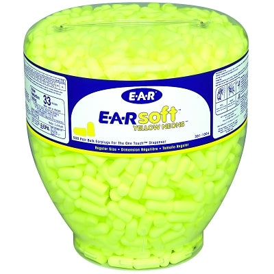 3M 391-1004 E-A-R One Touch Earplug Dispensers, Polyurethane, Yellow, Uncorded