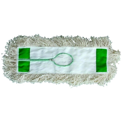 Industrial Dust Mop Head, 4 Ply White Cotton Yarn, 24 x 5
