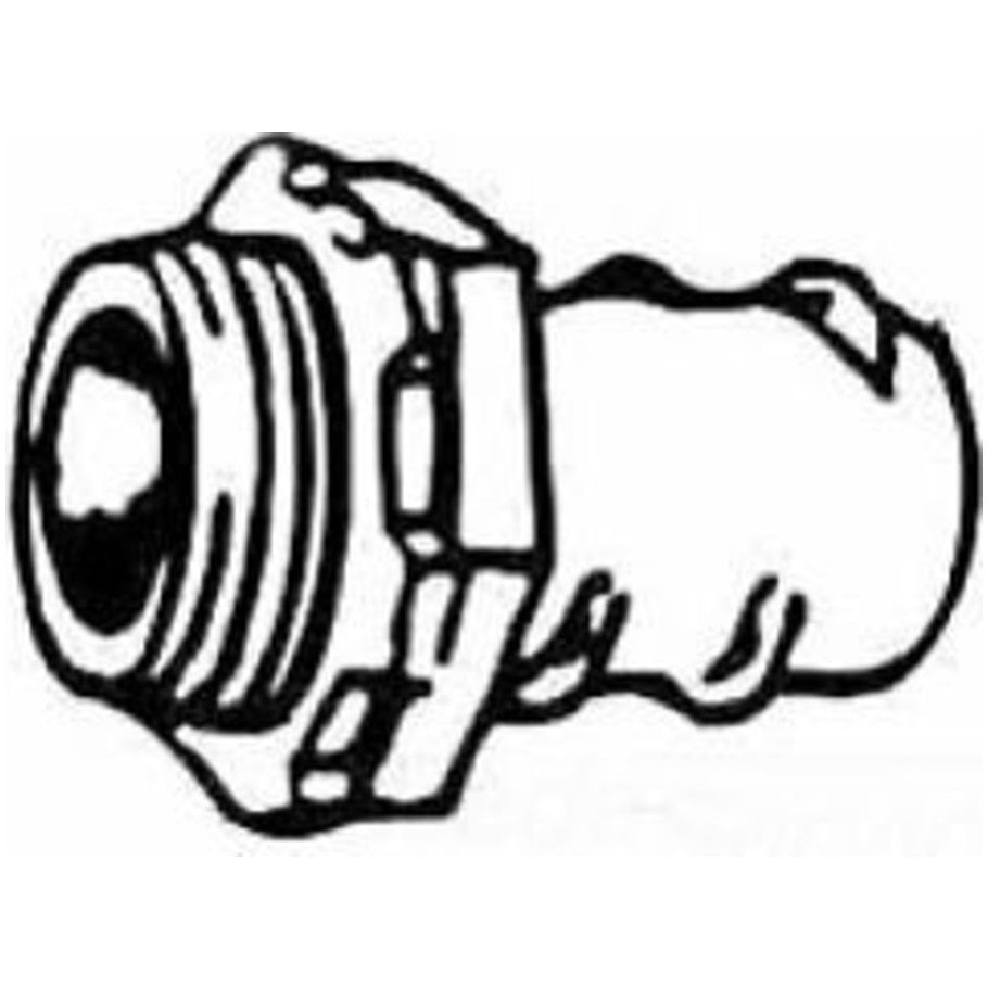 1/2 Inch Steel City Zinc-Die Cast AC/Flex Conduit Screw-In Coupling with Insulated Throat