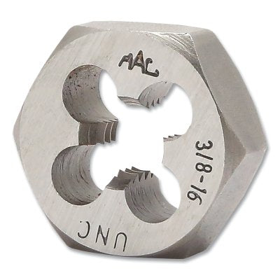 Hexagon Machine Screw Die (HCS), 3/8-16 in thread, High Carbon Steel