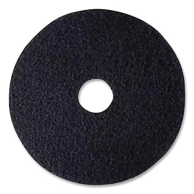 Floor Machine Pad, 17 in dia, Black, Stripping