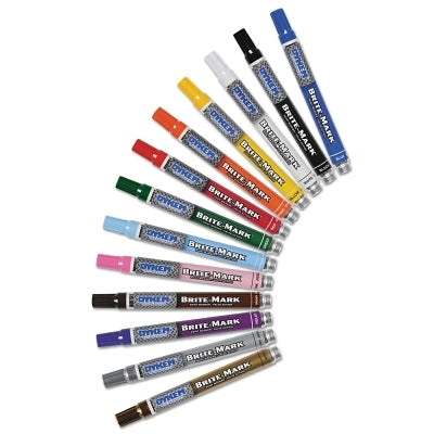 BRITE-MARK Medium Permanent Paint Marker, Valve Action, Blue