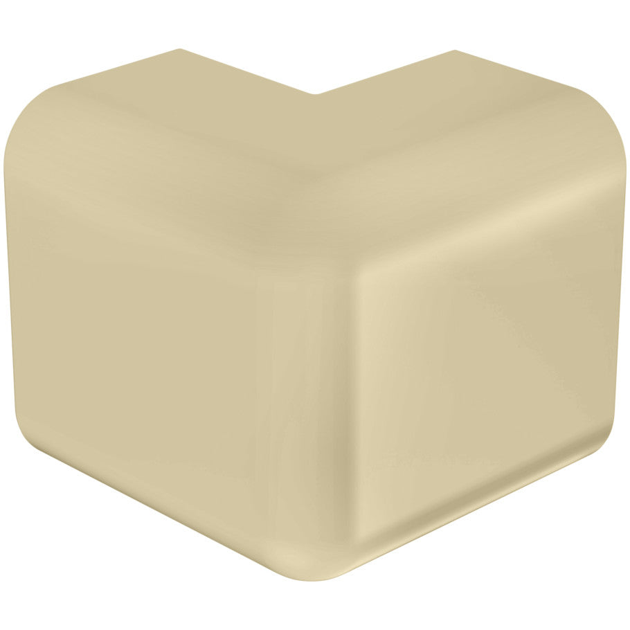 Surface Raceway, LD10 Low Volt. O/S Cnr Fitting, Elec Ivory