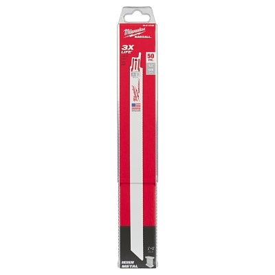 SAWZALL Standard Metal Cutting Blade, 12 in L, 18 TPI, For Rigid Conduit/Strut, 50 EA/BOX