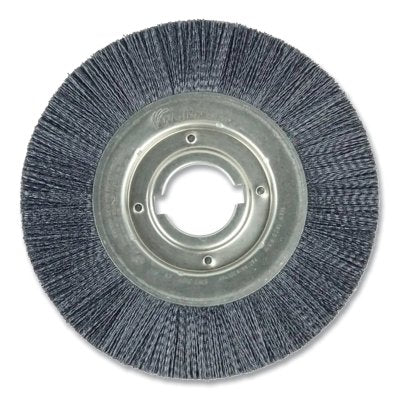 Burr-Rx Crimped Filament Wheel Brush, 10 in dia, 1-1/8 in W Face, Nylon, 1800 rpm