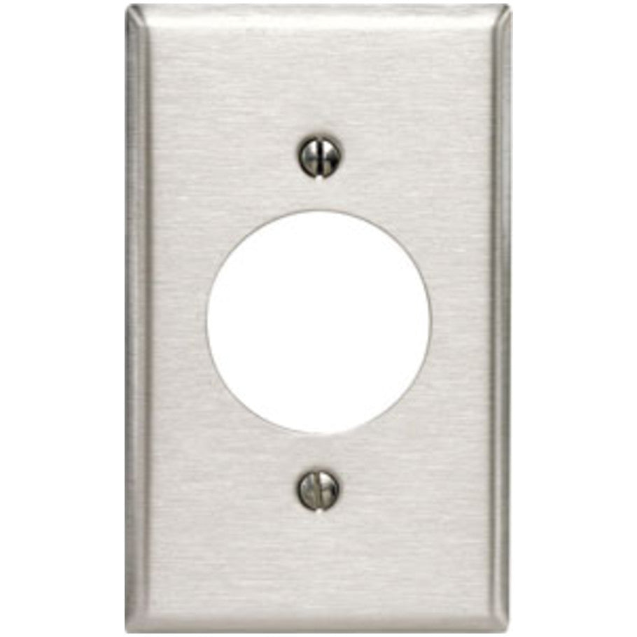 1 Gang Single 2.15 Inch Receptacle Stainless Steel Wall Plate