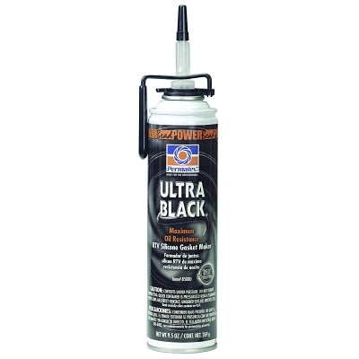 Ultra Silicone RTV Gasket Maker, 9.5 oz, PowerBead Can, Ultra Black