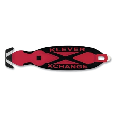 XChange Safety Cutter, Narrow Head, 6-1/2 in L, Straight Blade, Steel, Plastic Handle, Red