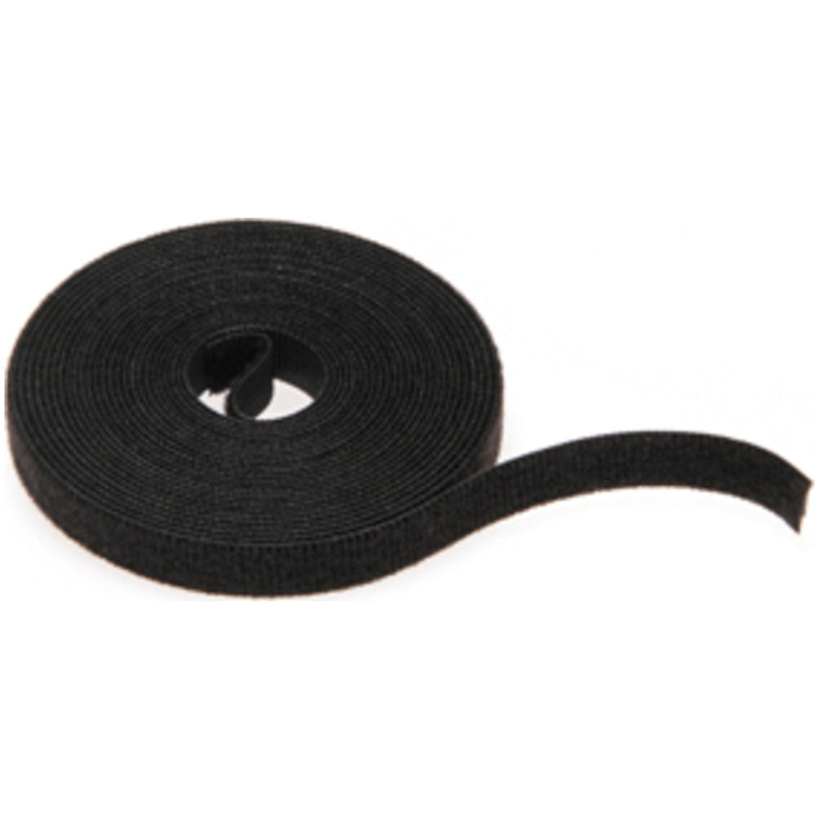 Hook and Loop Wrap, 15 ft. Length, Black, Bulk Roll