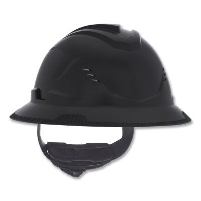V-Gard C1 Hard Hat, Fas-Trac III 4 Point Ratchet, Vented, Black