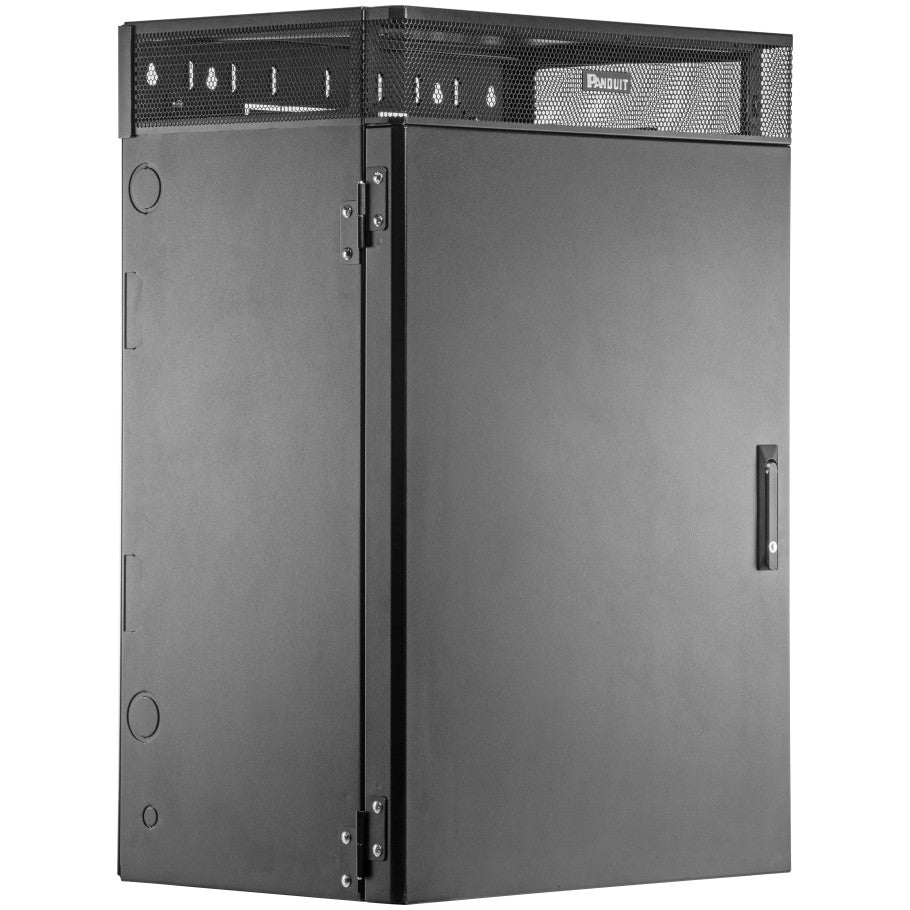 TrueEdge Vertical Wall Mount Enclosure, Steel, 9RU, Black