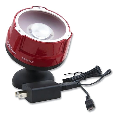 750 Lumen Rechargable Rotating Magnetic Work Light, Red/Black
