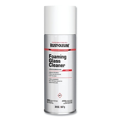 Glass Cleaner, 20 oz, Aerosol Can, Foaming