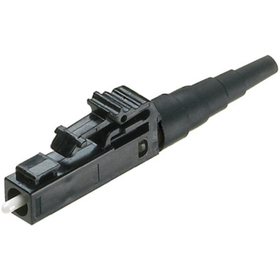 LC Fiber Optic Connector, Simplex, 50   181;m Multimode, 1.6 mm, Black Boot
