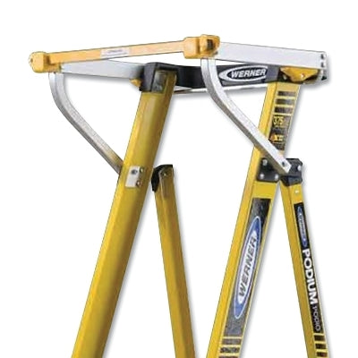 AC60 Series Podium Gate, Step Ladder Accessory, 28 in L, Aluminum, Yellow