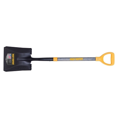 Forged Square Point Shovel, 9.640 in W x 4.500 in L Blade, 24 in Hardwood Handle with D-Grip