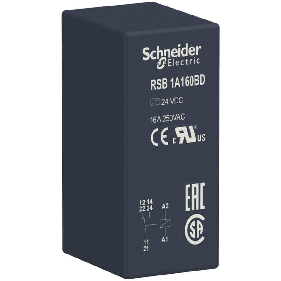 Plug-In Relay, SPDT (1 C/O), 16A, 24 Vdc