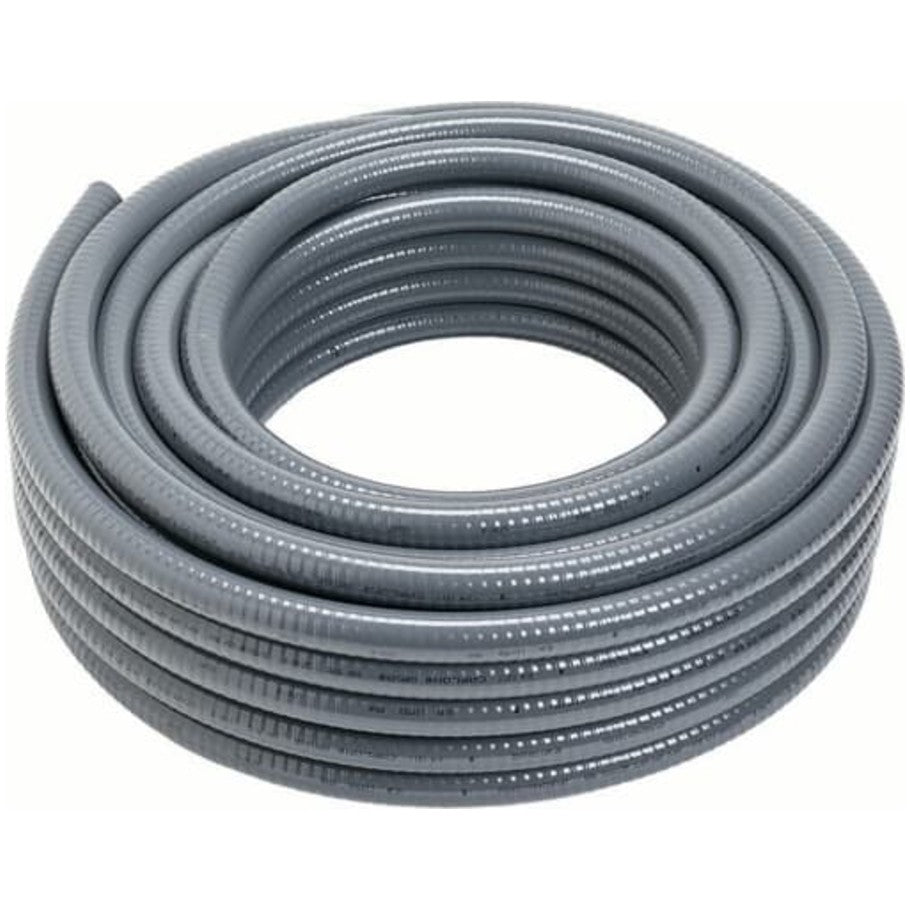 Carlon Carflex Non-Metallic Gray Liquidtight Flexible Conduit, 3/8 in., 100 ft.